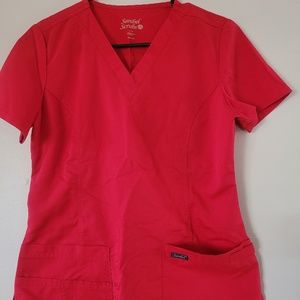 Sanibel Scrubs Red Scrub Shirt